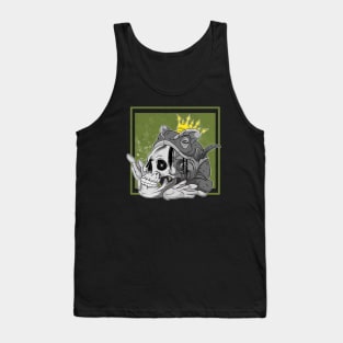 Gothic Prince Skull With Crown Tank Top